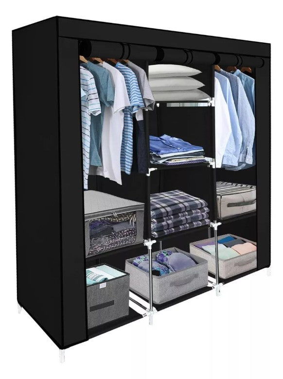Closet Aramario Ropero Armable 3 Puertas Organizador Portatil