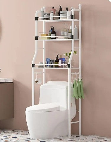 Organizador De Baño Estantería Mueble Ahorrador De Espacio 3 Color Blanco