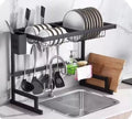 Seca Plato Acero Inoxidable 66cm Escurridor Vajilla Color Negro