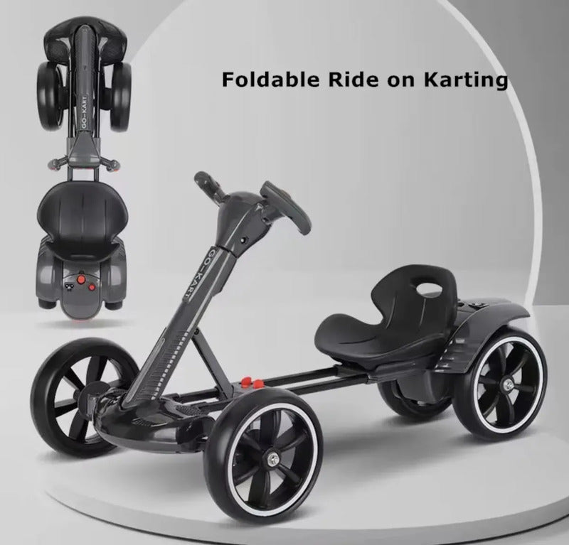 Carrito Zebbris Electrico Plegable Go Kart Colores Para Niño Rojo y Negro