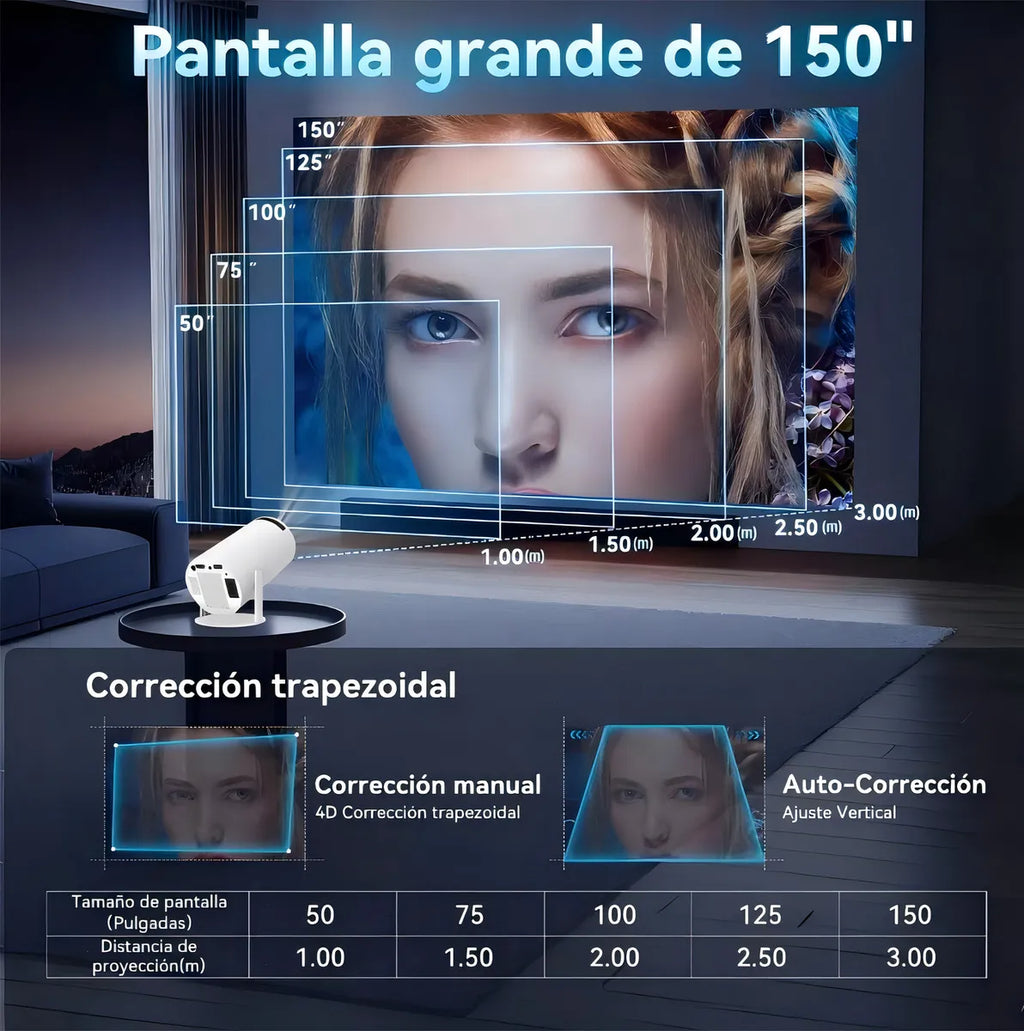 Proyector zebbris Smart Para Cine En Casa Hy300 1080hd Android 11 Co