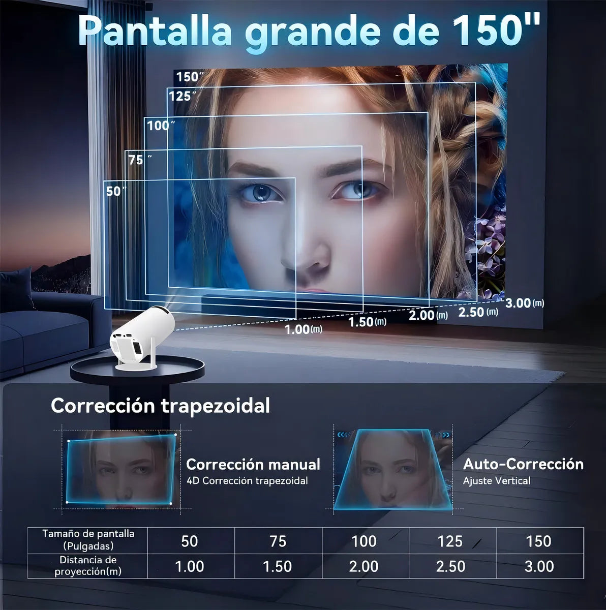 Proyector zebbris Smart Para Cine En Casa Hy300 1080hd Android 11 Co