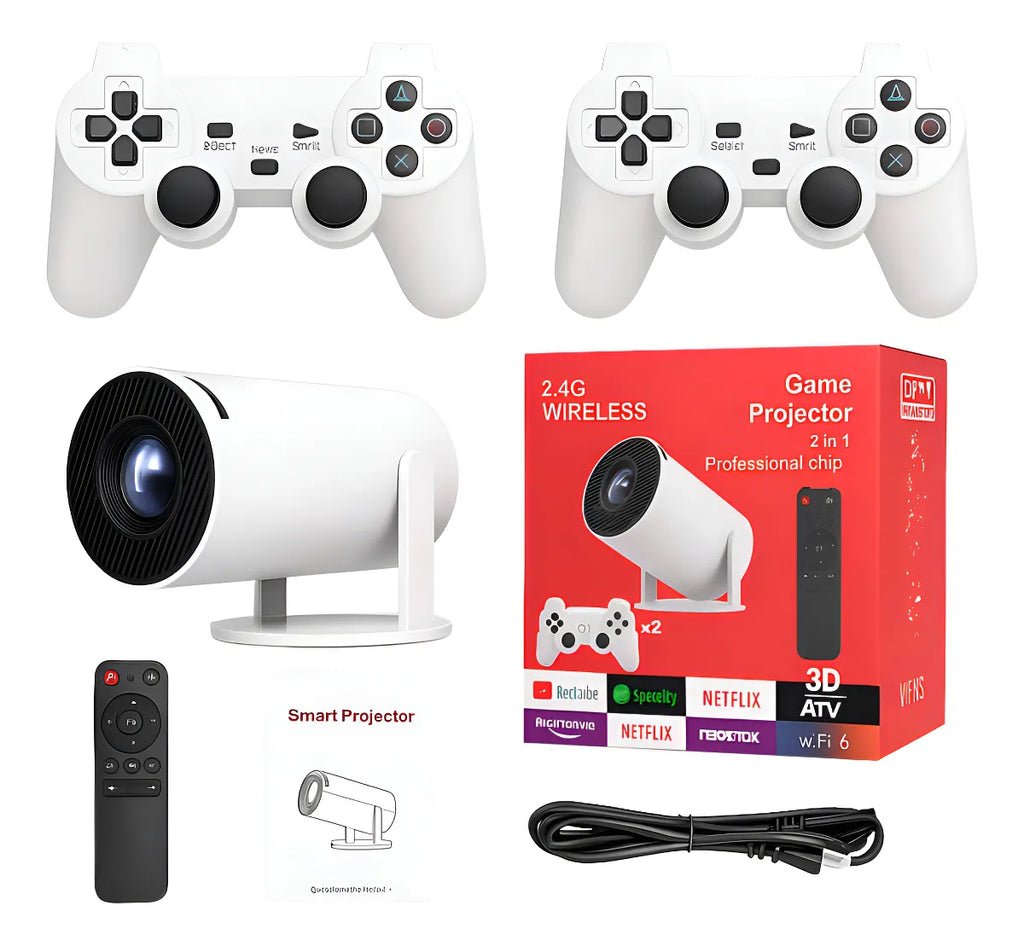Proyector Consola Zebbris Portátil P30 Max Uhd Juegos Blanco - Blanco