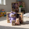 Combo Zebbris 3 En 1 Labubu Respira Llavero+lego+peluche - Gris