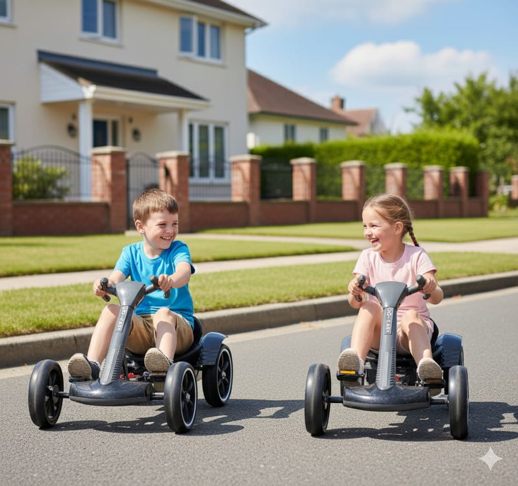 Carrito Zebbris Electrico Plegable Go Kart Colores Para Niño Rojo y Negro