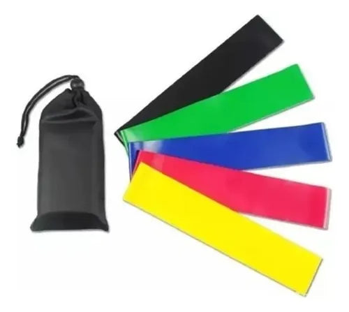 Kit Bandas Elásticas 5 En 1 Para Ejercicio Resistencia Yoga