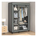 Closet Armable Portatil Entrepaños Tela Ecologica Gris
