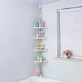 Organizador Esquinero Ducha Baño De 4 Niveles Multifuncional Color Blanco