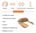 Masajeador Cuello Y Espalda, Lumbar, 8 Rodillos, Con Calor Color Beige