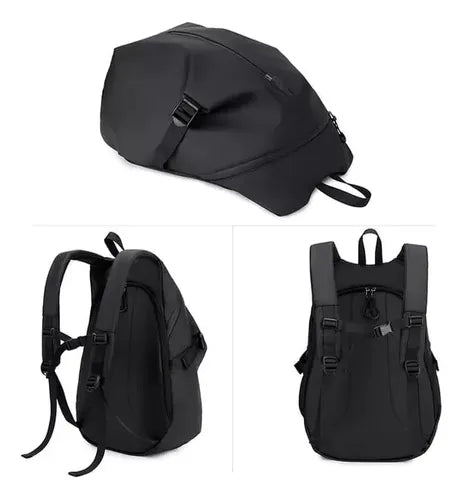 Mochila Zebbris Impermeable Para Casco Y Casco Con Bolsa Trasera