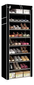 Zapatera Closet Zebbris De 9 Niveles Armable Negro