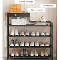 Organizador De Zapatos TLPB Metálico 4 Estantes Clásico Negro